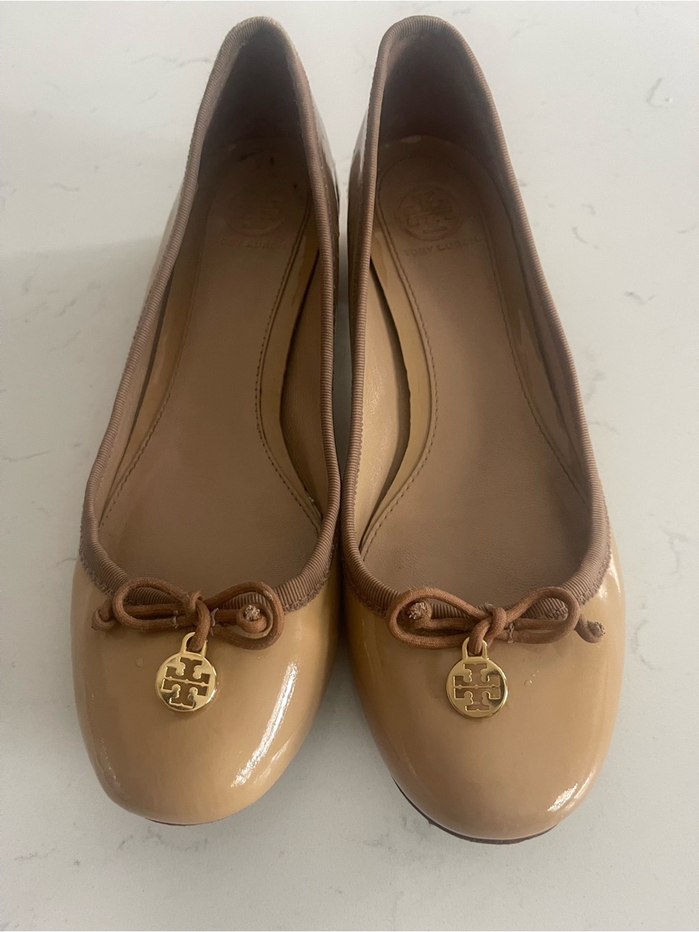 Tory Burch Beige Patent Leather